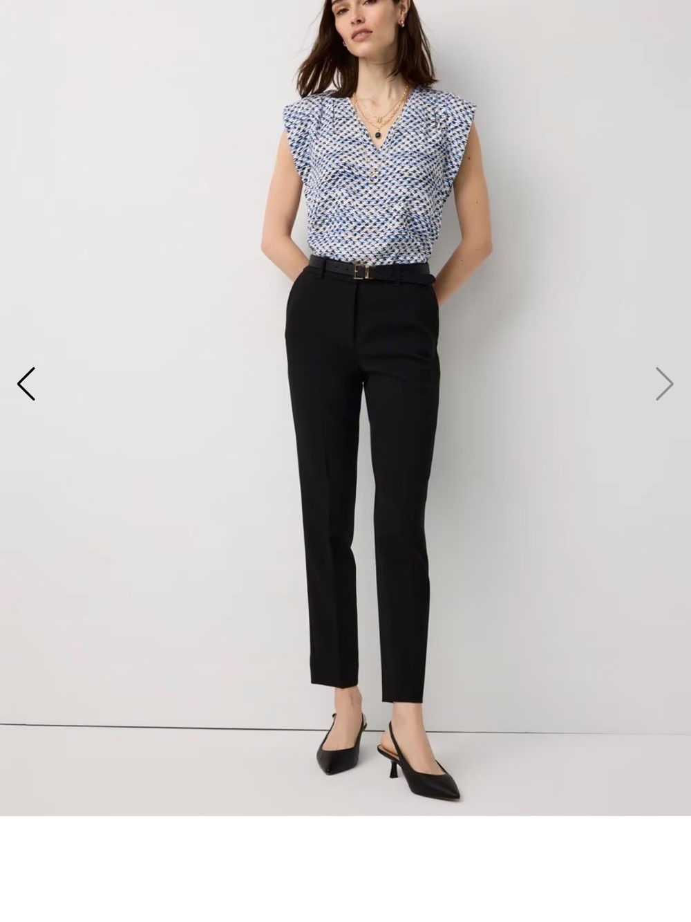Nanette Lepore Black Slim Tailored Ankle Trousers